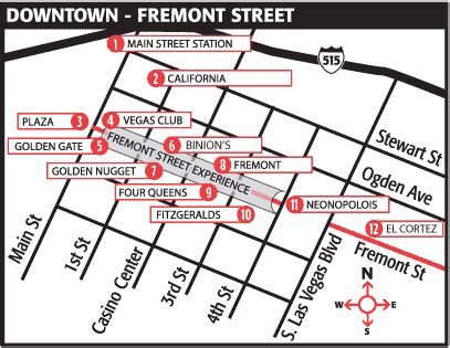 fremont street casinos map.